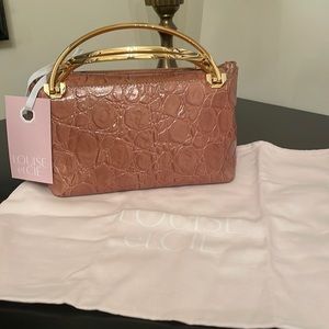New with tags! LOUISE etCIE Diam Top Handle Leather Bag in Soft Rose!